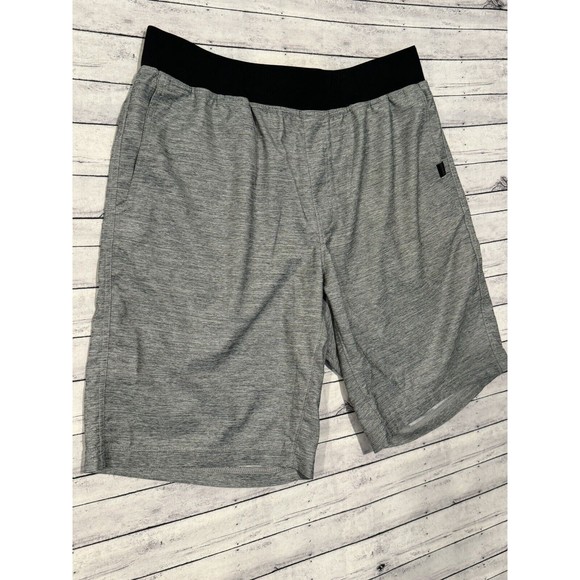 PRANA Mens Mojo Shorts Size L Gray Exercise Workout Lightweight Gym Yoga Stretch - Picture 3 of 16